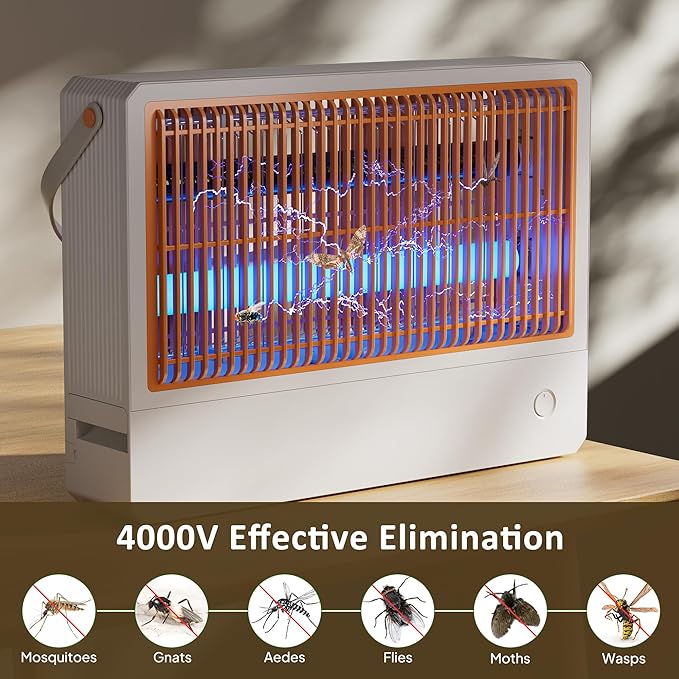 20W Mosquito Killer Lamp, Fruit Fly Traps for Indoors Electric Bug Zapper for Home, Mosquito Repellent Moth Light Gnat Insect Killer with 2 Replacement Bulbs