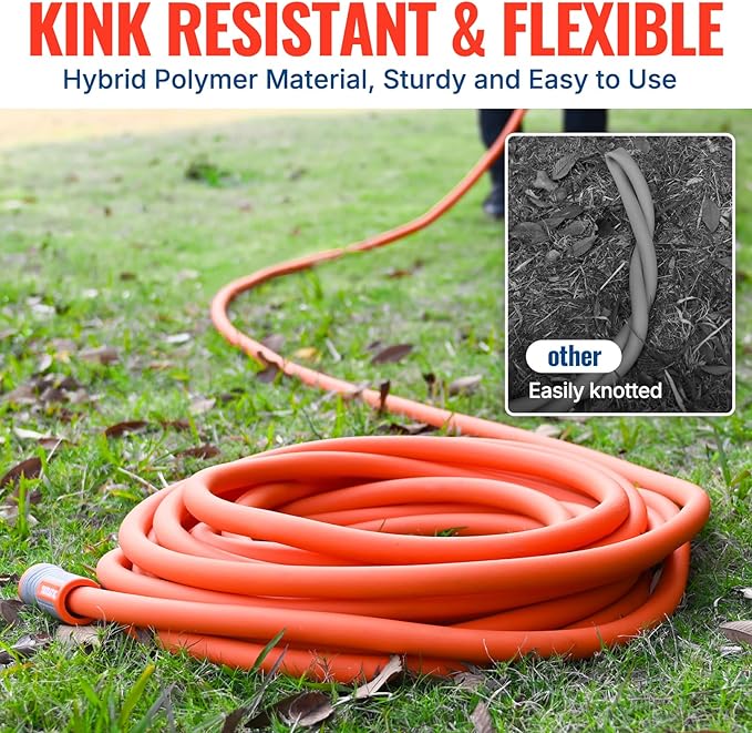 YAMATIC Heavy Duty Garden Hose 5/8 in x 60 ft with Swivel Fitting, Super Flexible Water Hose, All-weather, Lightweight, Burst 600 PSI