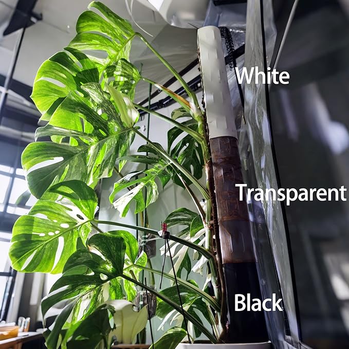 D Shape Sphagnum Moss Pole for Climbing Plants - 6 Pcs 17 Inch Plastic Stackable Plant Support, Designed for Monstera & Indoor Plants with Enhanced Stability