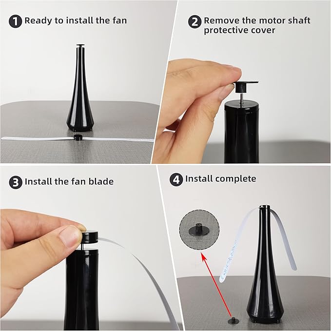 Fly Swatter for Outside or Inside Meal, Picnic Fan for Table Use, Fly Fans for Tables, Barbeque, Events, Battery Operated Food Spinning Fan