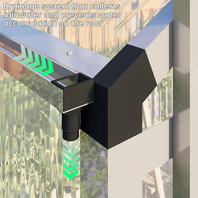 6 x 8 FT Aluminum Greenhouse for Outdoors, Polycarbonate Walk-in Greenhouse,Silver