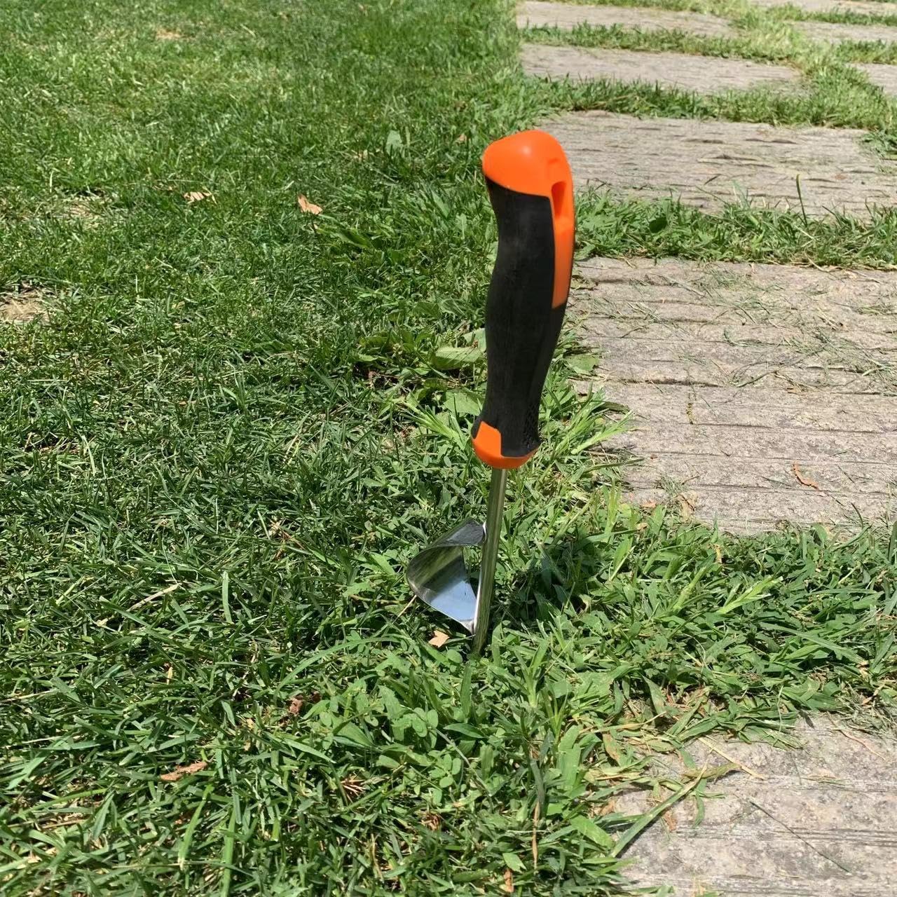 2025 Weed Puller Tool,Ergonomic Hand Weeder Tool, Removal Tool for Garden,Uprooting Tool, Rubber Handle Manual Puller,Easy to Use Physics-Driven Leverage, V-Shaped Forks