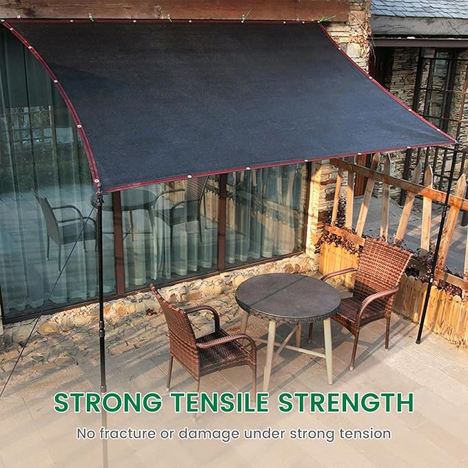 90% 20 X 30 FT Black Shade Cloth, Outdoor Woven Sun Shade with Grommets, Durable Breathable Netting Shading Antifreezing for Patio, Garden, DIY Home, Plants Cover, Greenhouse, Dog Kennel