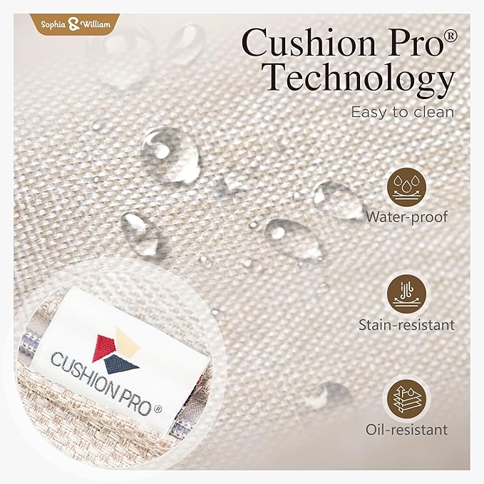 Sophia & William Patio Furniture Sets for 7 with 45" Gas Fire Pit Table Outdoor Conversation Sets 6 Pcs, 2 x Swivel Cushioned Sofa Chairs, 1x3-Seat Sofa, 2xOttomans for Backyard Poolside Beige