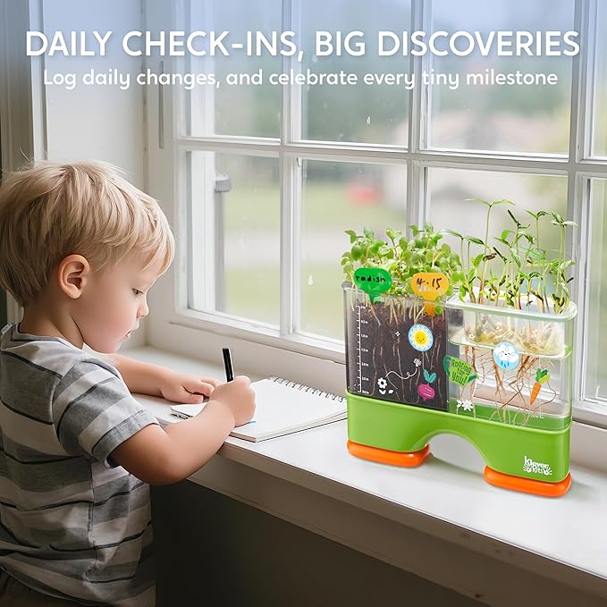 Klever Kits 2-in-1 Root Viewer & Planting Science Kit for Kids – STEM Learning Gifts for Kids Aged 6+, Soil & Hydro Observation Kit Birthday Toys Gifts for Boys and Girls