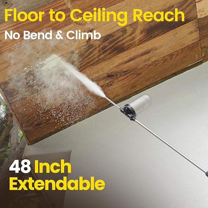 Diatomaceous Earth Powder Duster Adjustable Upto 4 FT, Powder Output Adjustable Pump Applicator, Duster, Dispenser, Sprayer, Dust Application for Diatomaceous Earth