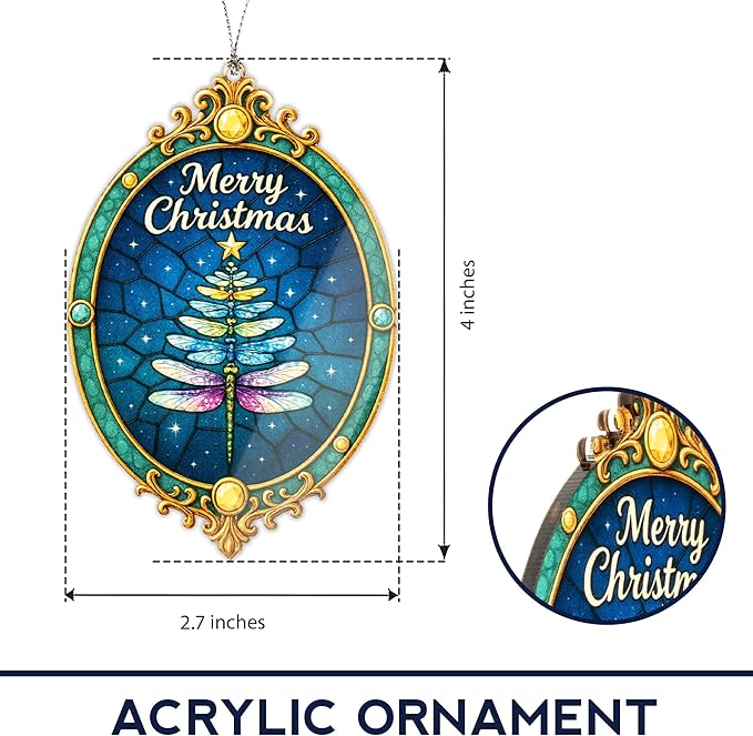 Dragonfly gifts - dragonfly suncatcher - dragonfly gifts - Dragonfly ornament - dragonfly decor - Christmas ornament 2025 - Suncatcher Effect window hanging - car hanging