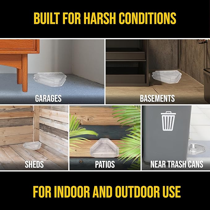 Catchmaster Defiant Extra Long Reusable Ant Traps Indoor (8 Pack) for Narrow Spaces – Liquid Ant Killer - Bait NOT Included - Stackable, Translucent Design – 28 Entry Points for Maximum Access