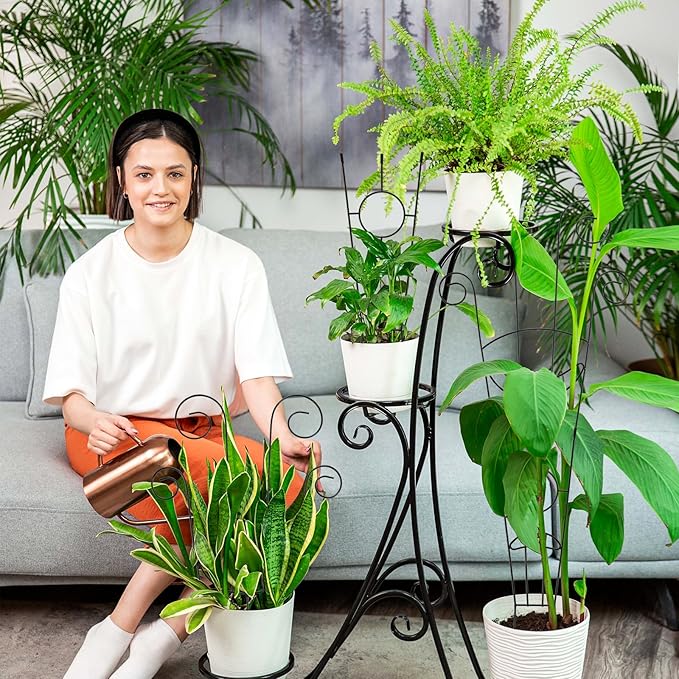 simarro 4 Pcs Metal Trellis for Climbing Plants Indoor, 30 Inch Houseplant Plant Trellis for Potted, DIY Climbing Trelli Flower Pots for Monstera Pothos Vine Ivy Flower