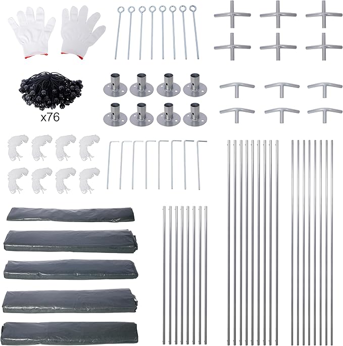 Carport 12x20 Ft Heavy Dut Car Port Canopy, Portable Garage with Removable Sidewalls & Doors for Car, Truck, Boat, Garden Tools (Grey)