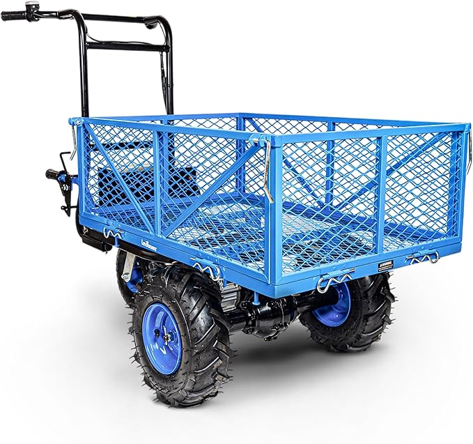Landworks AGM Electric Utility Cart - 500W Lead-Acid Battery-Powered Power Wagon, 500 lbs Load Capacity & 1000 lbs Towing, Heavy-Duty Motorized for Garage, Warehouse, and Outdoor Use