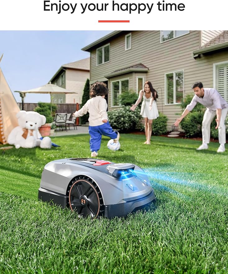 Sunseeker X3 Plus Robot Lawn Mower no Wire,0.3 Acre/13,000 Sq. Ft,Smart APP Control, AI & RTK Navigation, 6 Muti-Zone, Path Planning, for Small/Medium Yards