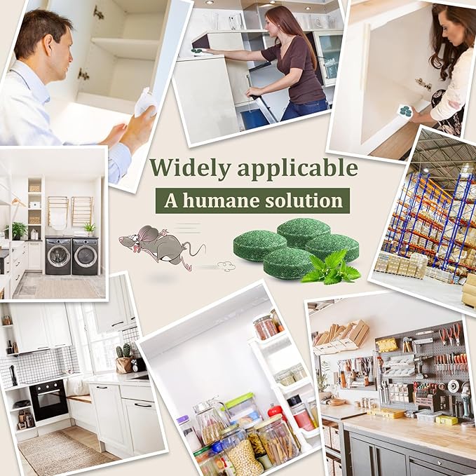 Mouse Repellent, 12 Pack Peppermint Oil Mouse Repellent for Car Engines, Indoor & Outdoor Use, Keep Mice Out of House and Garage, Safe for Pets and Family.