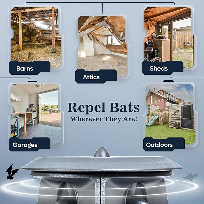 CLEANRTH BCS202 Bat-Blocker Pro - Safely Repels Bats Away