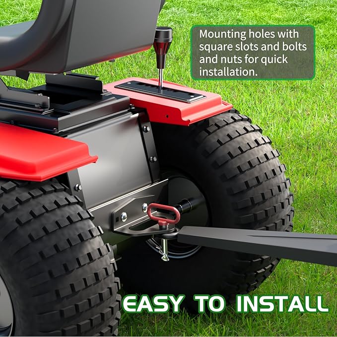 Zero Turn Mower Trailer Tow Hitch，Heavy Duty Steel Lawn Trailer Mount，Compatible with Many Models Lawn Mower, Tractor, Golf Cart, ATV Etc