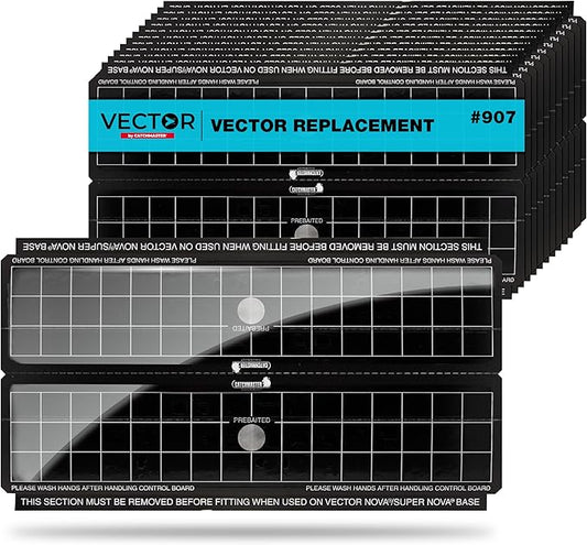 Catchmaster Vector Trap Replacement, UV Light Fly Traps for Home, Unscented Sticky Gnat Glue Boards for House, UV Lamp Insect & Mosquito Killer Refill, Adhesive Bug Light Boards, 12-Pack Black
