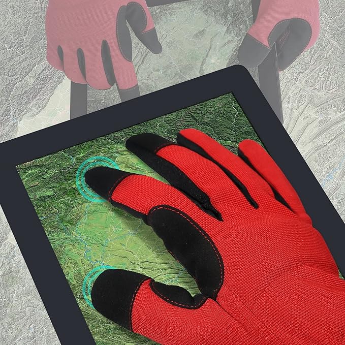 High Performance Work Gloves For Men(3 Pairs Pack), High Dexterity Touch Screen For Multipurpose,Excellent Grip (Large)