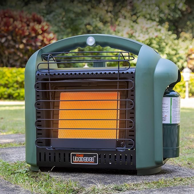 THE BOSS 12,000 BTU Propane Heater Indoor Outdoor Portable Heater Camping Propane Space Heater Outdoor