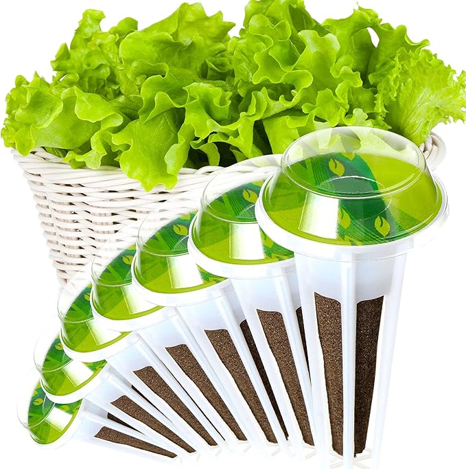 Jetec 100 Pieces Seed Pot Labels PVC Grow Baskets Stick Hydroponic Plant Label for Seedlings Seed Sticks for Understanding Plant Growth