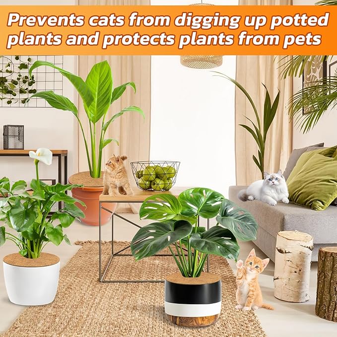 Legigo 4pcs Coconut Fiber Mulch Ring Tree Plant Protector Mat, 24 Inch Natural Coco Coir Tree Protection Ring Plant Pot Soil Cover, Tree Rings Disc Plant Cover for Indoor Outdoor Plants,Landscaping