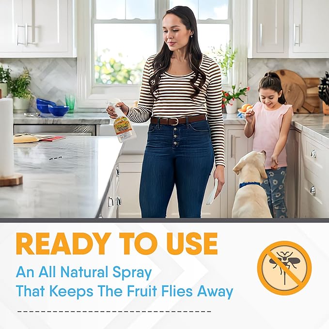 Gardner - Fruit Fly Spray for Gnats, Bugs, Fleas, Ticks, Mites, Wasps - Pet Friendly All Natural Bug Spray for Home - Gnat Killer for Indoor Plants - Stain Free Flying Insect Spray