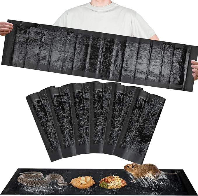 6 Pack Sticky Mouse Trap, Super Large 47.2 * 11'' Glue Traps for Mice and Rats Traps Indoor for Home, Rodent Snakes Spiders Roaches