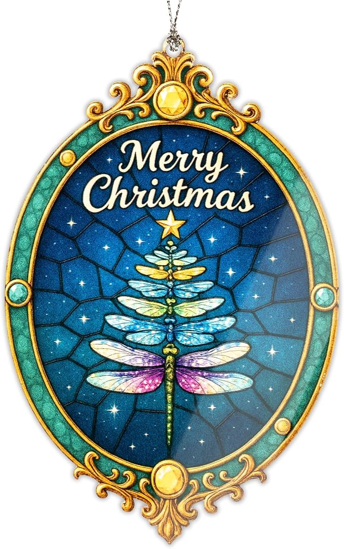 Dragonfly gifts - dragonfly suncatcher - dragonfly gifts - Dragonfly ornament - dragonfly decor - Christmas ornament 2025 - Suncatcher Effect window hanging - car hanging