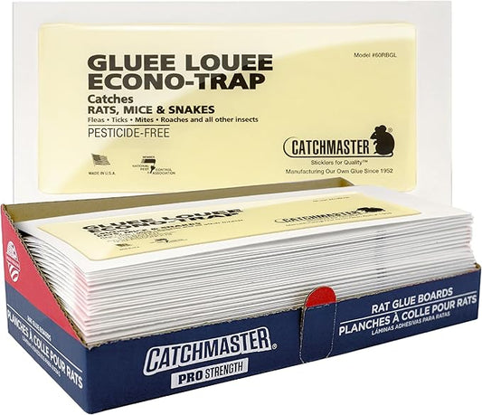 Catchmaster Heavy Duty Rat, Mouse, Rodent, and Snake Glue Boards - 30 Rat Traps Per Pack