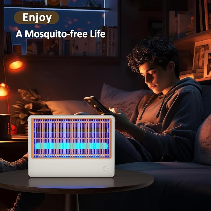 20W Mosquito Killer Lamp, Fruit Fly Traps for Indoors Electric Bug Zapper for Home, Mosquito Repellent Moth Light Gnat Insect Killer with 2 Replacement Bulbs
