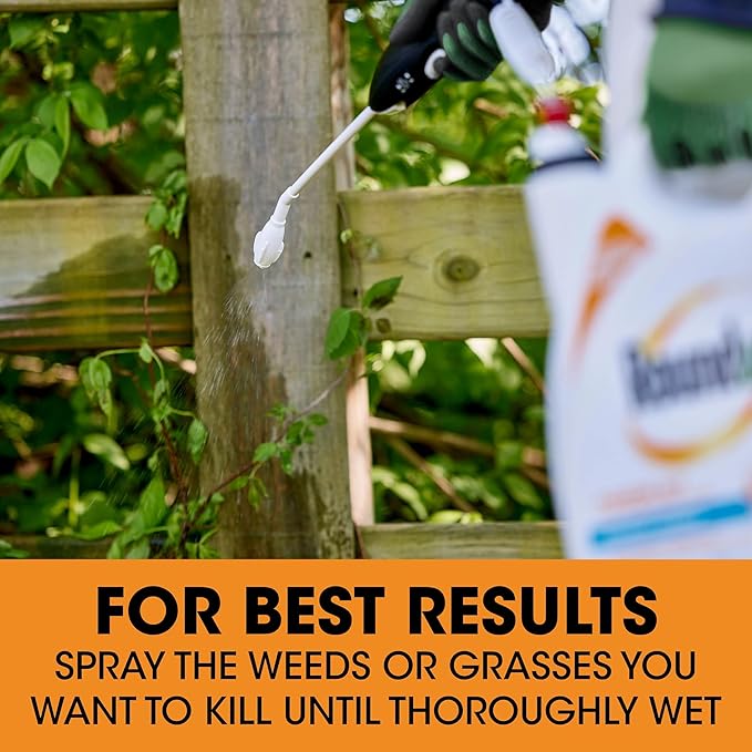 Roundup Poison Ivy Plus Tough Brush Killer₂ with Comfort Wand, Visible Results in Hours, 1 gal.