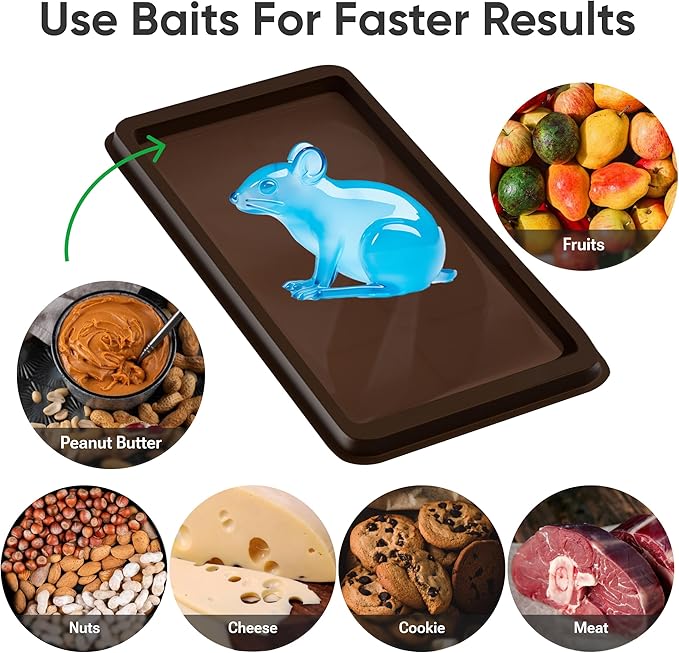 Mouse Traps and Rat Trap – 12 Pack Glue Mouse Traps Indoor for Home, Pre-Baited Strong Adhesive Boards, Safe Pest Control, Trampas para Ratones for Indoor Use