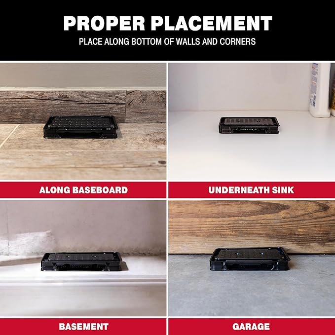 Catchmaster Scorpion Glue Tray Traps 6-Pack, Adhesive Scorpion Killer for Home, Simple Insect Traps Indoor, Sticky Bug Catcher for Kitchen, Garage, & Basement, Pest Control Glue Trap