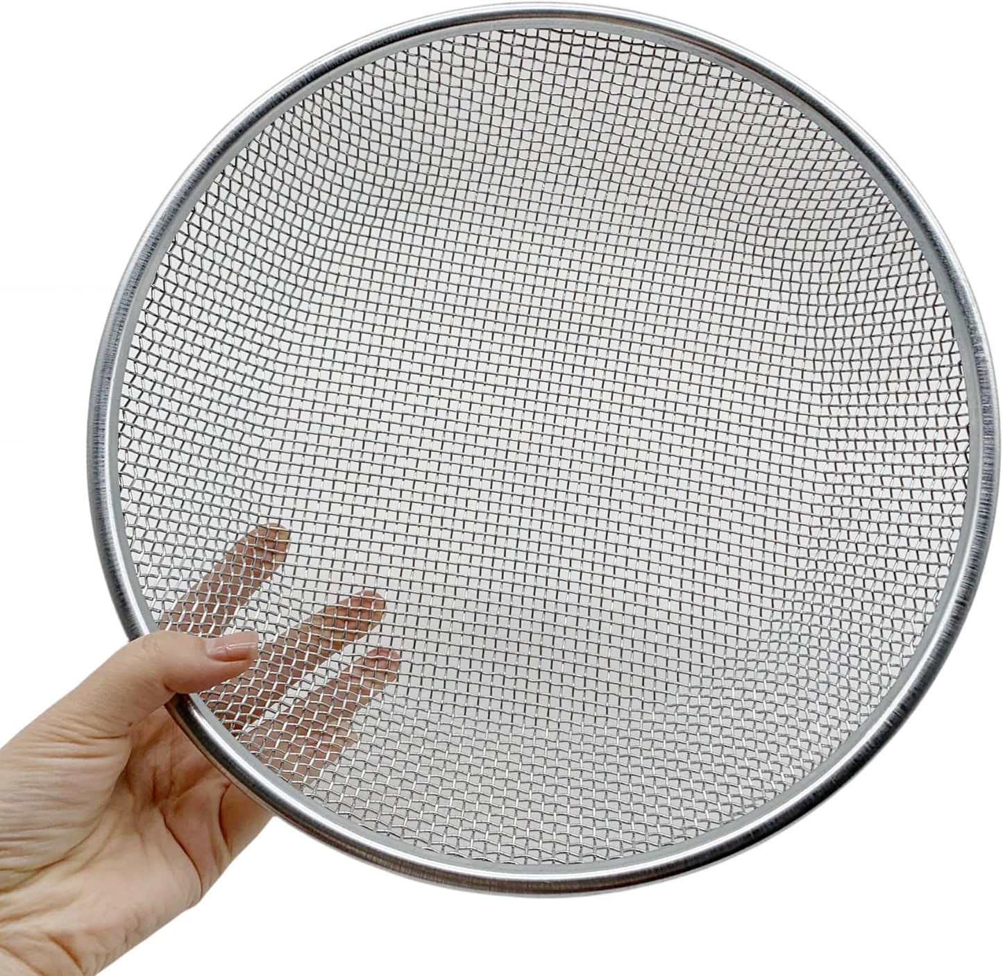 3 PCS Soil Sieve for Garen -12 inches Soil Sifter for Rocks Compost Suitable for 5 Gallon Drums 10mm，6mm，3mm