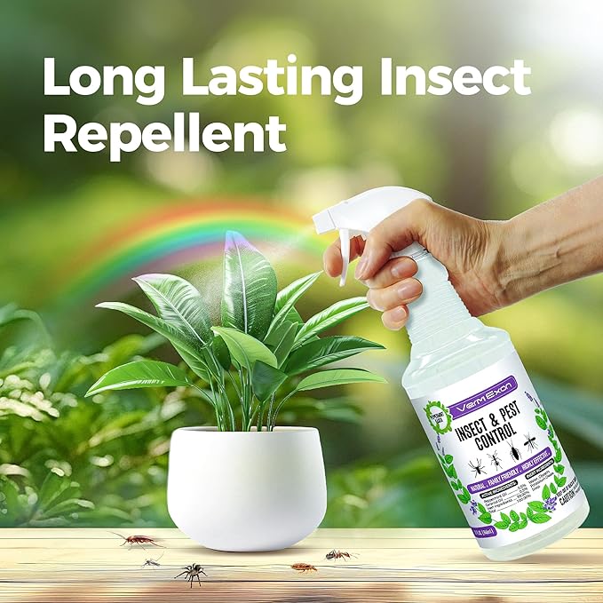 Peppermint Oil Insect & Pest Control Spray – 32oz Natural Plant-Based Bug Killer for Spiders, Ants, Flies, and Other Insects, Safe for Home & Kitchen Use
