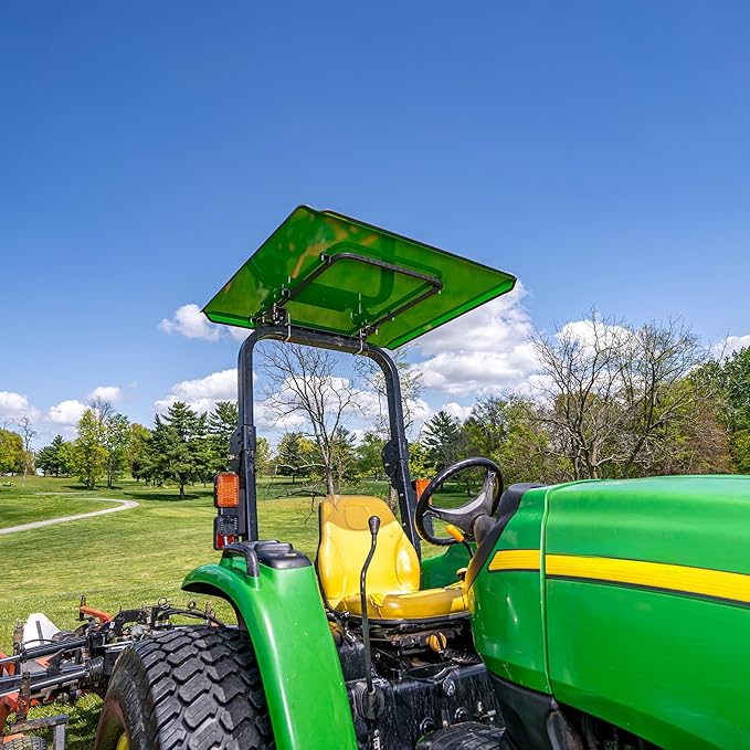 Universal Tractor Canopy | ROPS 1.5”-3” | Robust Steel | Easy Install (Green)
