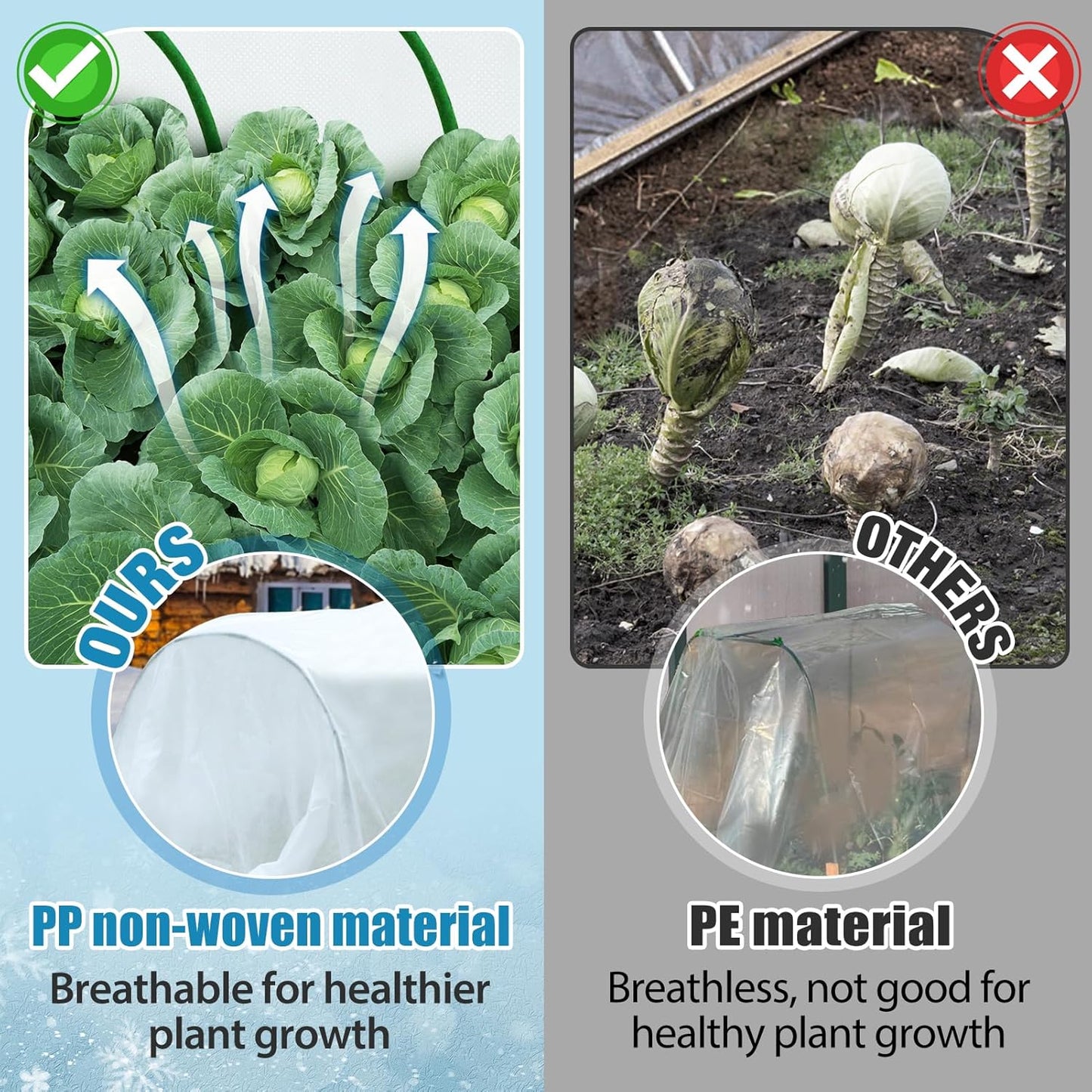 Alphatool Plant Covers Freeze Protection - 10 ft x 12 ft Frost Cloths Blankets for Outdoor Plants, 1.0oz/yd² Non-Woven Fabric Floating Row Cover, Thick Garden Covers for Raised Beds