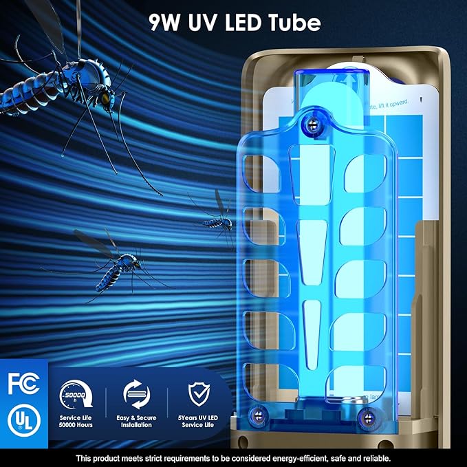 Flying Insect Trap, Plug in Fruit Fly Traps for Indoors, Light Trap Indoor Bug Zapper Gnat Traps for House Indoor with 10 Glue Card Refills