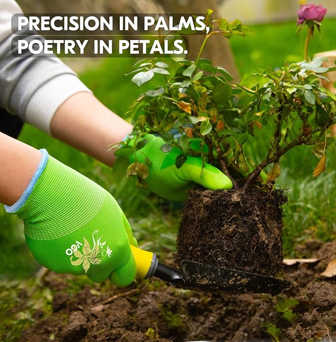 Vgo... 3 Pairs Women’s Gardening Gloves - Non-Slip Nitrile Coated, Breathable for Outdoor, DIY, Ranch, Camping(RB6013)