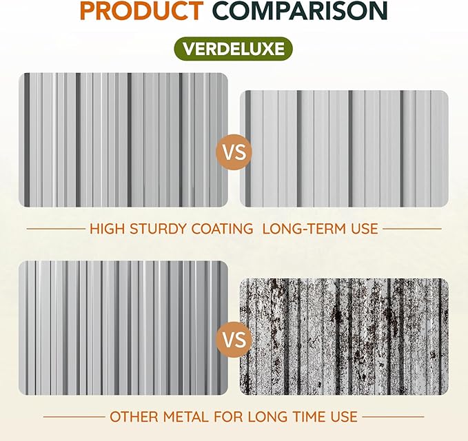 8x6FT Metal Shed & Outdoor Storage Shed, Steel Tool Multi-Used Shed with Vents,Lockable Doors,Window,Compact Tool Shed for Backyard, Patio, Lawn and Garden Various Storage(Matte Gray)