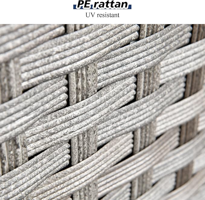 HOOOWOOO 10 Piece Modular Patio Outdoor Sectional Furniture Set with Gas Propane Fire Pit Table,Wicker Conversation Sofa Set with Swivel Chairs,Outside Couch Set(Navy Blue)