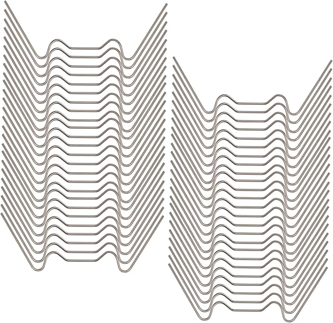 100 Pcs Greenhouse Glazing Clips, Stainless Steel W Type Clip, Aluminium Greenhouse Care, W-Wire Green House Fitting