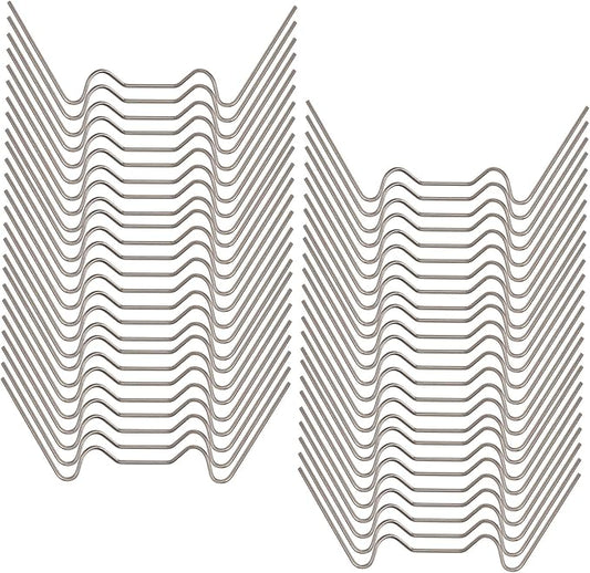 100 Pcs Greenhouse Glazing Clips, Stainless Steel W Type Clip, Aluminium Greenhouse Care, W-Wire Green House Fitting