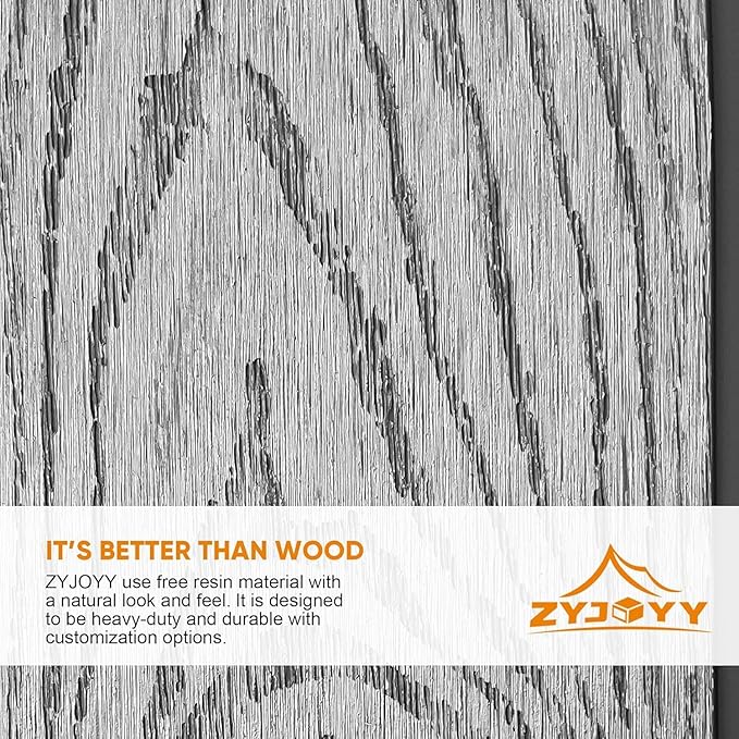 7.3 x 12 FT Shed Resin Outdoor Storage with Floor, 566 cuft Plastic Shed with Window and Lockable Door for Garden, Backyard, with Wood Texture, Grey