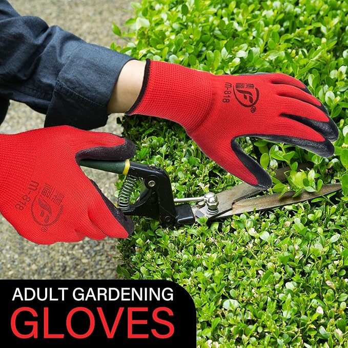 90 Pairs Gardening Gloves Bulk for Men Women Breathable Rubber Coated Safety Garden Work Gloves 9.1 Inch Working Gloves for Gardening