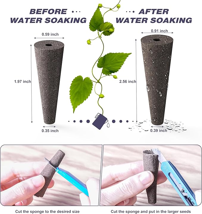 176 PCS Hydroponic Pod Kit for Aerogarden - Grow Anything Seed Pods with 60 Sponges, 12 Baskets, 24 Domes, 60 Labels, 6 Plant Food, 1 Measuring Cup - Compatible with Hydroponics Growing System