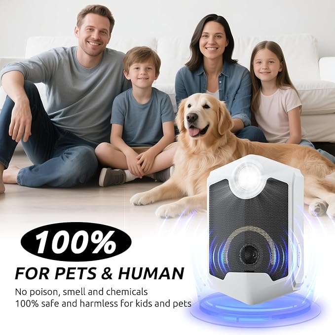 Ultrasonic Pest Repeller Plug in (4 Pack) - Rodent Repellent Indoor Electronic Pest Control with Flashing Light, Mouse Deterrent, Pest Repellent Ultrasonic for Mice, Rat, Spiders, Roaches, Insects