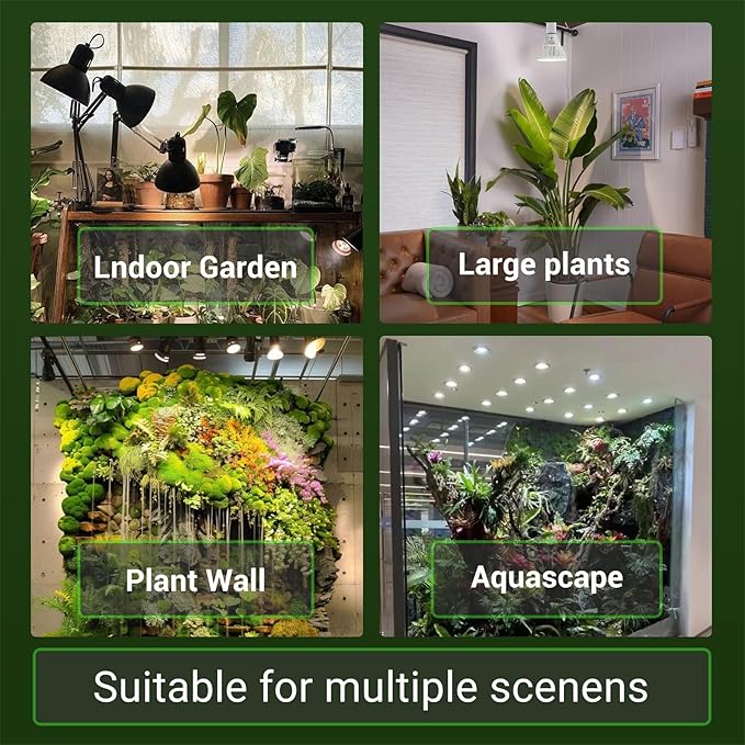 RDJ Bouns 26W Grow Light Bulb for Indoor Plants, E26 Base, 3422LM 300W Equivalent, High PPFD with Optical Lens, CRI95, Seeds and Greens,LED Plant Light Bulb for Growing, Gifts for Gardening Lovers