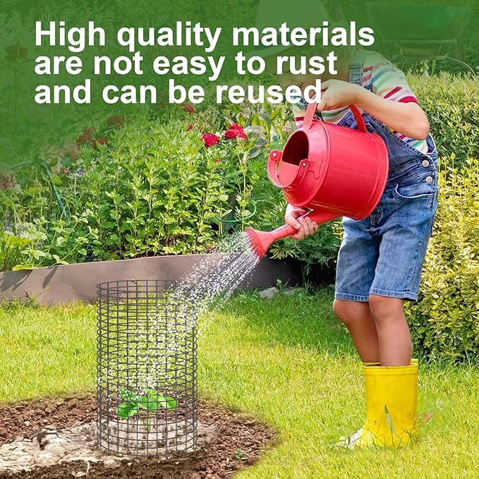 10 Pcs 11.8"x 11.8"/11.8"x 19.6" Available Chicken Wire Cloches for Plants, Plant Protector from Animal, Garden Covers Netting Iron Wire Mesh to Protect Plants Vegetables from Rabbit Squirrel Chicken