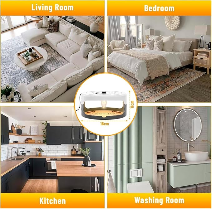 2 Pack Flea Traps for Inside Your Home with 8 Sticky Trap Refills & 4 Bulbs & 2 Electric Wires, Flea Killer Indoor Bed Bug Trap Pest Control, Non Toxic & Harmless, Friendly to Pets & Kids