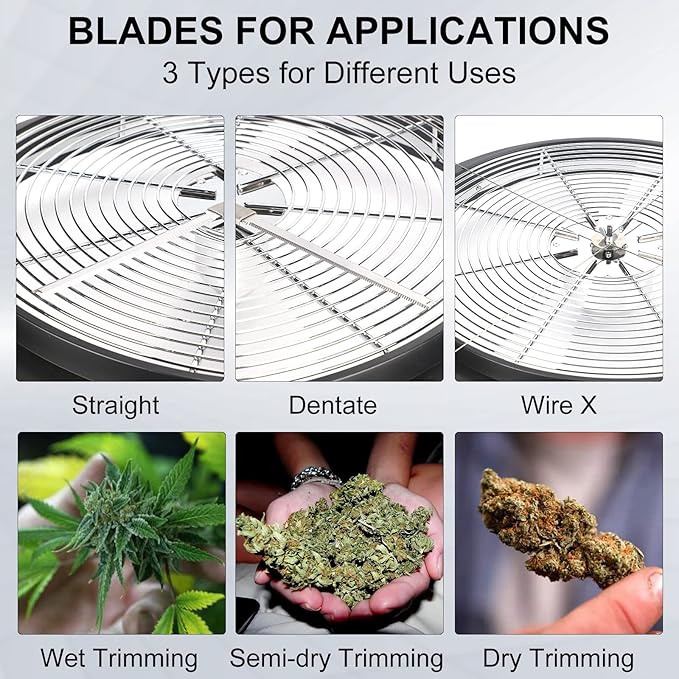 MELONFARM 16 in Bud Bowl Trimmer with Switchable Stainless Steel Blades & Clear Visibility Dome, Hand Twist Spin Cutting for Plants